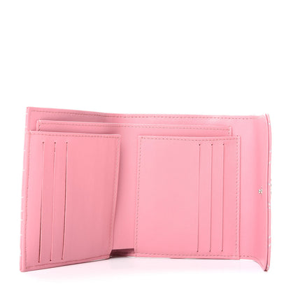 Chanel Lambskin Camellia Embossed French Wallet Pink 5 of 8