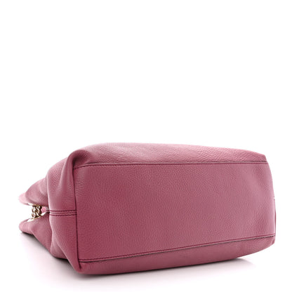 Gucci Pebbled Calfskin Medium Soho Chain Shoulder Bag Peonia Flower 4 of 11