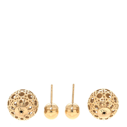 Christian Dior Cannage Mise En Dior Tribal Earrings Gold 3 of 4
