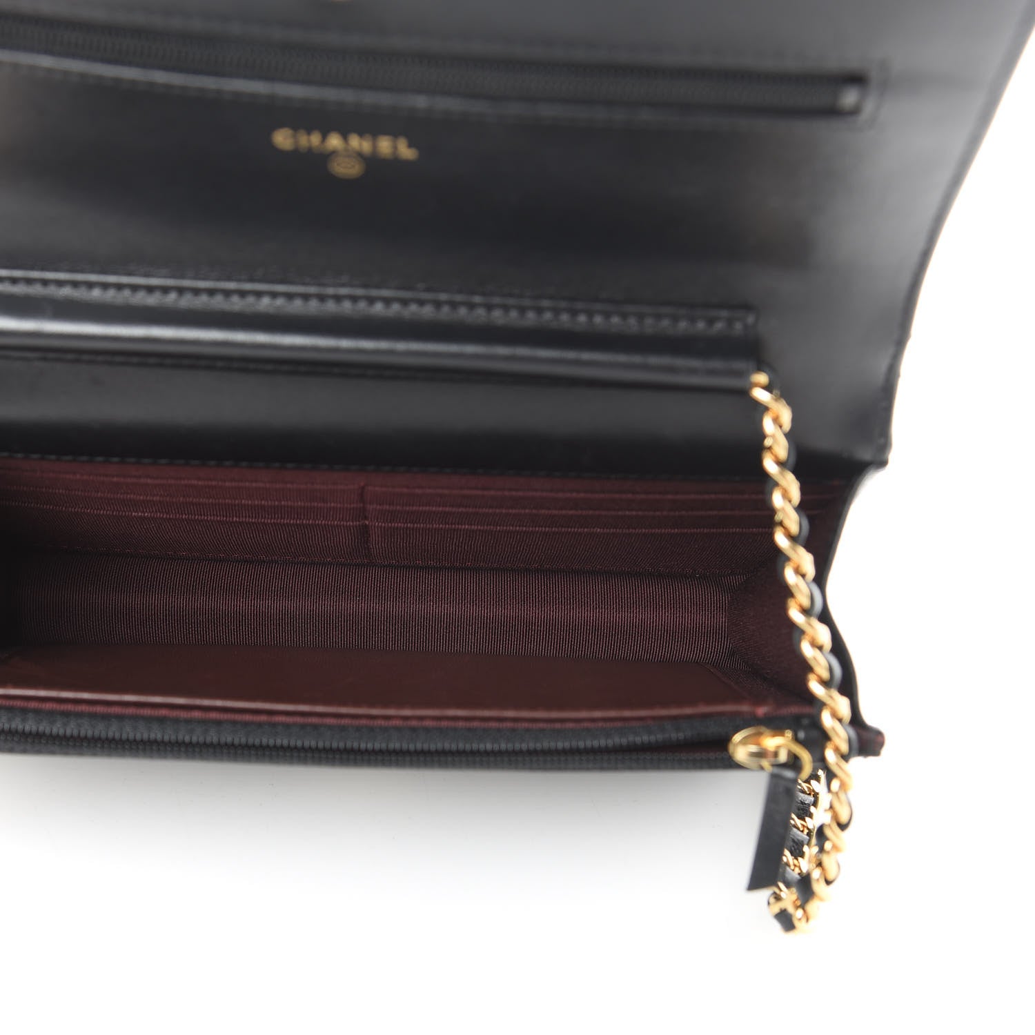 Chanel Lambskin Quilted Wallet On Chain WOC Black 5 of 16