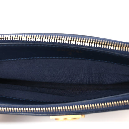 Chanel Caviar Quilted Small Boy Clutch With Chain Dark Blue 5 of 15