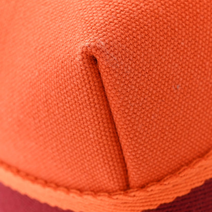 Hermes Canvas Small Bride-A-Brac Pouch Orange Burgundy 8 of 8