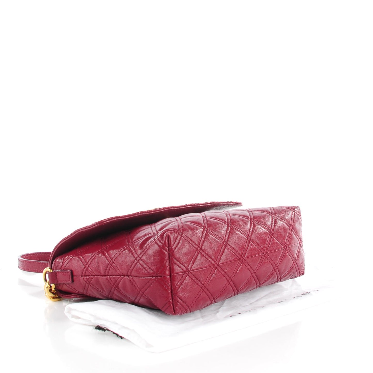 Lacquered Lambskin Quilted The Large Single Flap Bordeaux