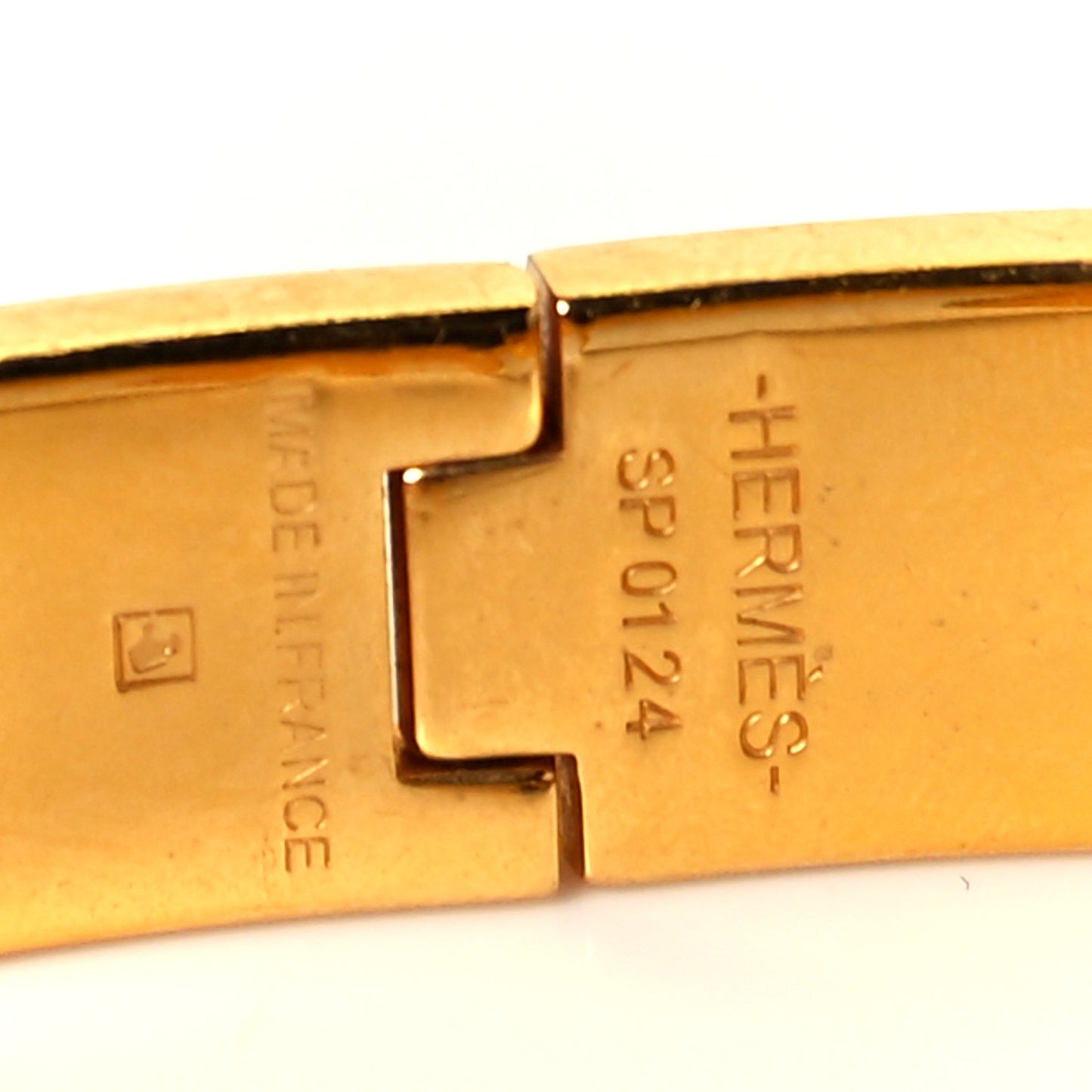 Enamel Narrow Clic Clac H Bracelet GM Bleu Biarritz