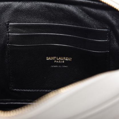 Saint Laurent Grain De Poudre Matelasse Monogram Mini Lou Camera Bag Crema Soft 8 of 11