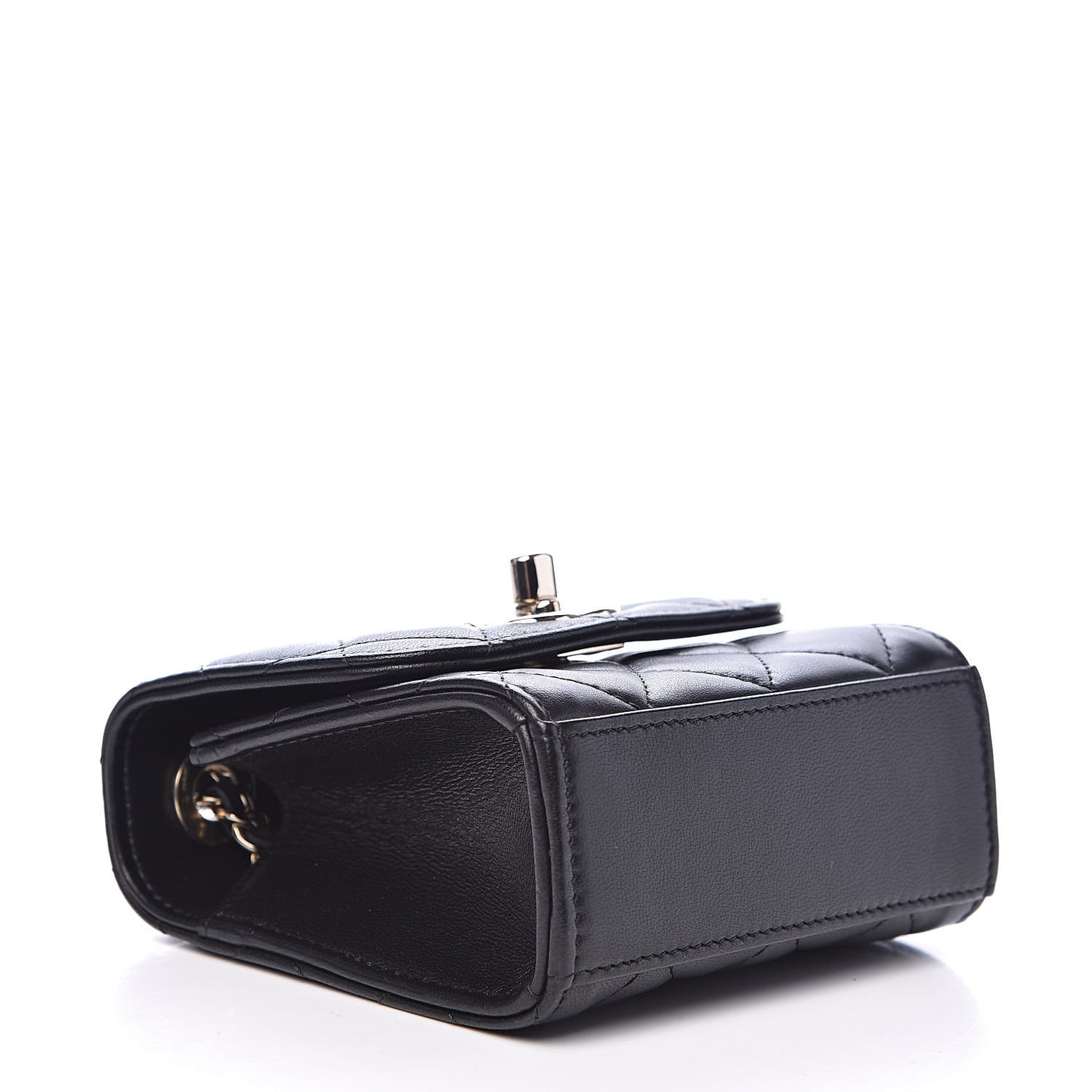 Lambskin Quilted Mini Trendy CC Chain Wallet Black