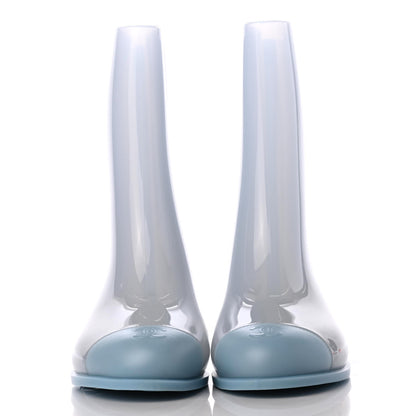 Chanel Rubber Rain Boots 38 Light Blue 3 of 18