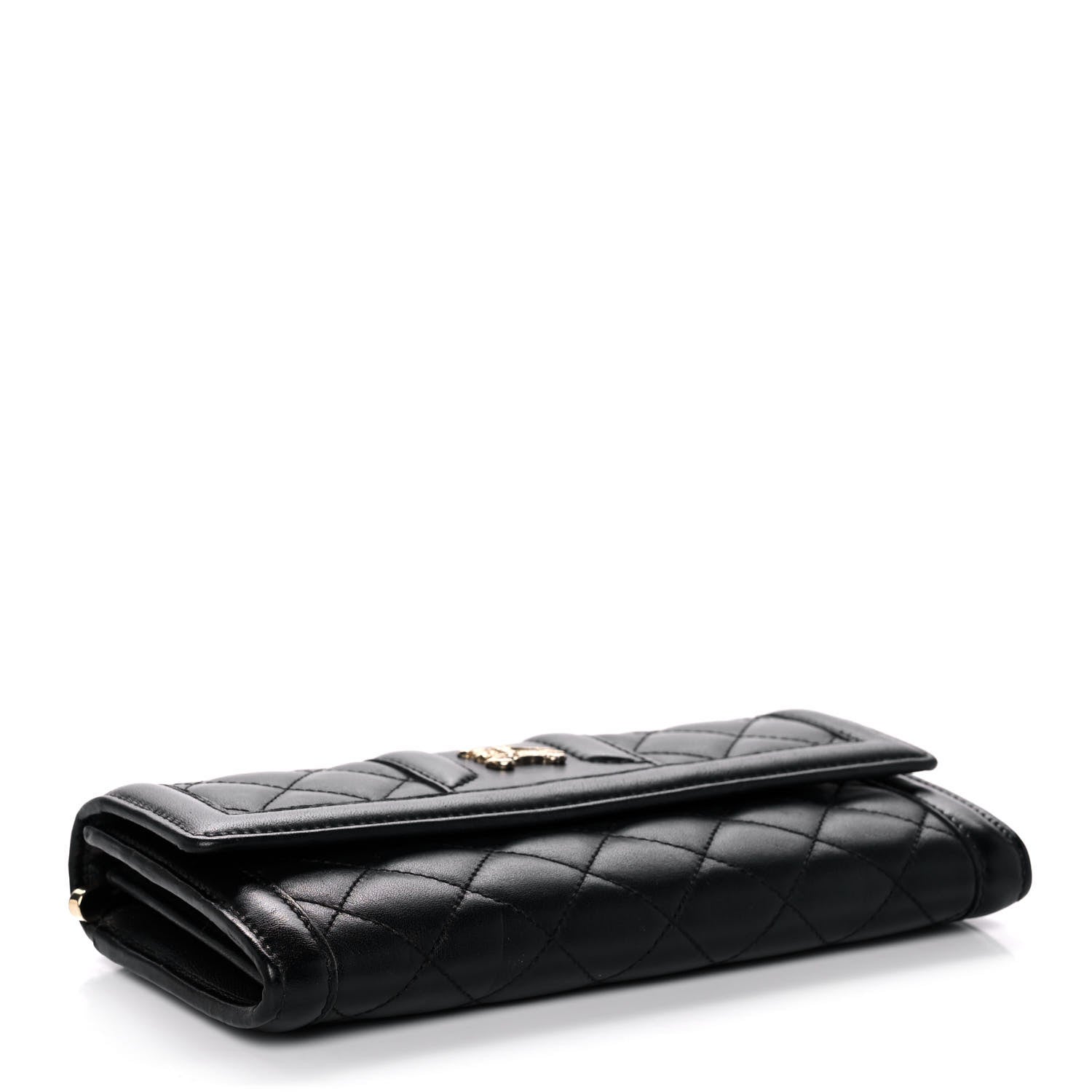 Burberry Calfskin Quilted Continental Wallet Black 4 of 13