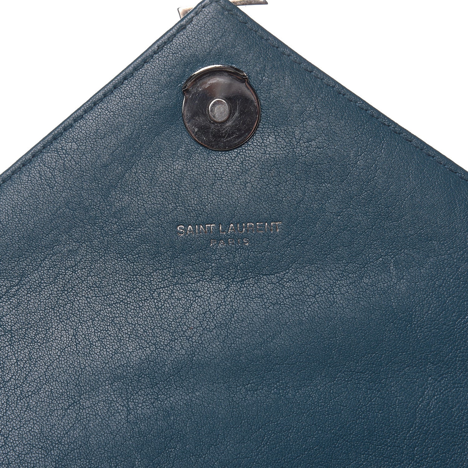 Saint Laurent Sheepskin Matelasse Monogram Medium College Bag Peacock Green 12 of 17