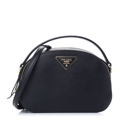 Prada Saffiano Lux Odette Crossbody Black 1 of 11