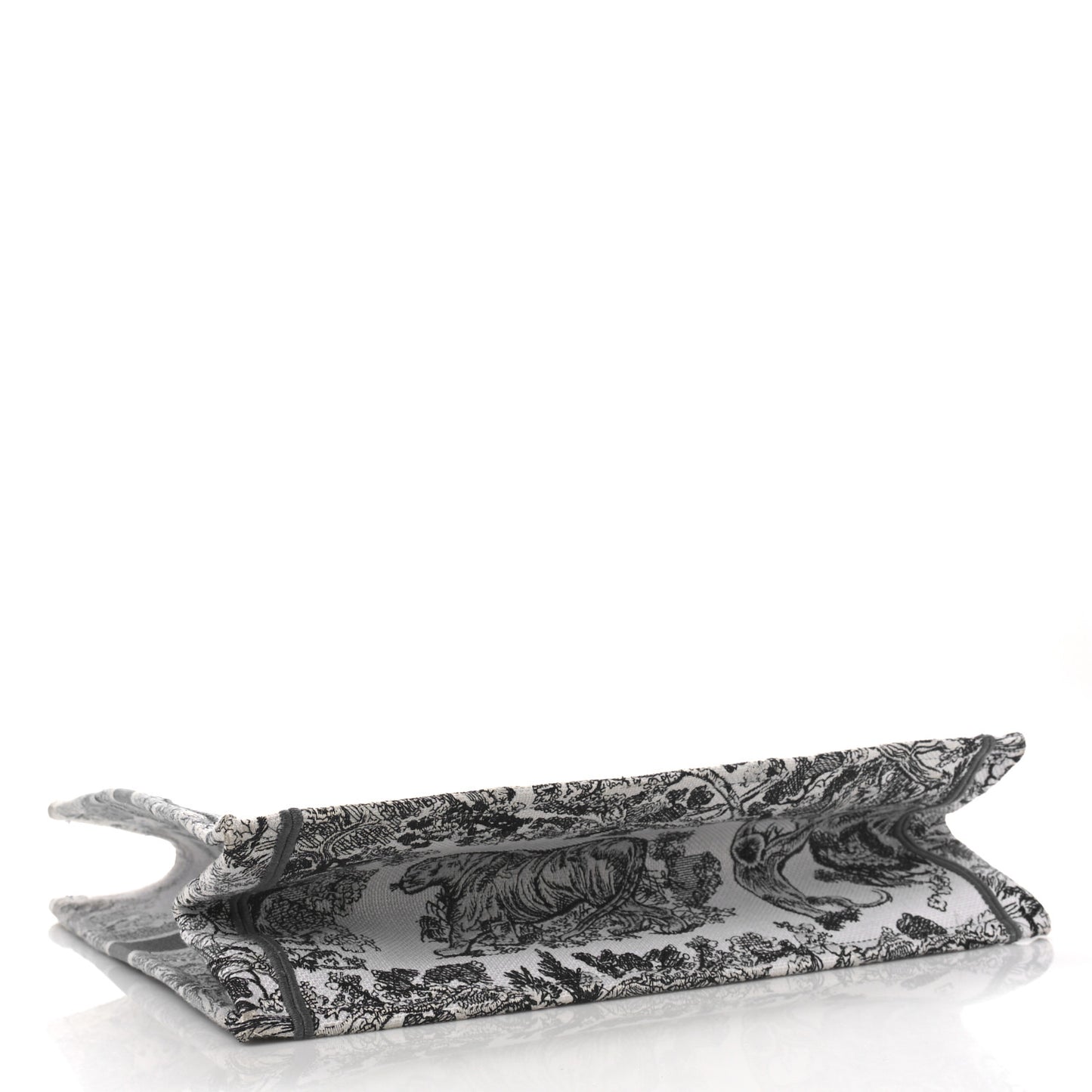 Gradient Canvas Embroidered Large Dioriviera Toile De Jouy Book Tote Grey