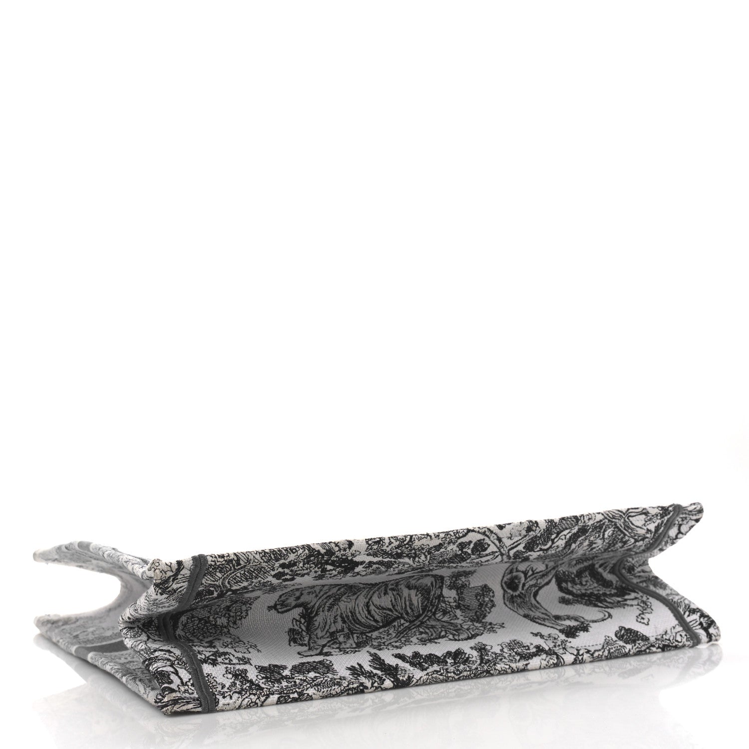 Christian Dior Gradient Canvas Embroidered Large Dioriviera Toile De Jouy Book Tote Grey 4 of 9