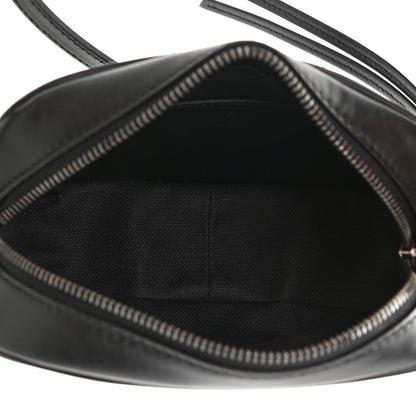 Gucci Calfskin Matelasse Monochrome Mini GG Marmont Chain Shoulder Bag Black 4 of 9