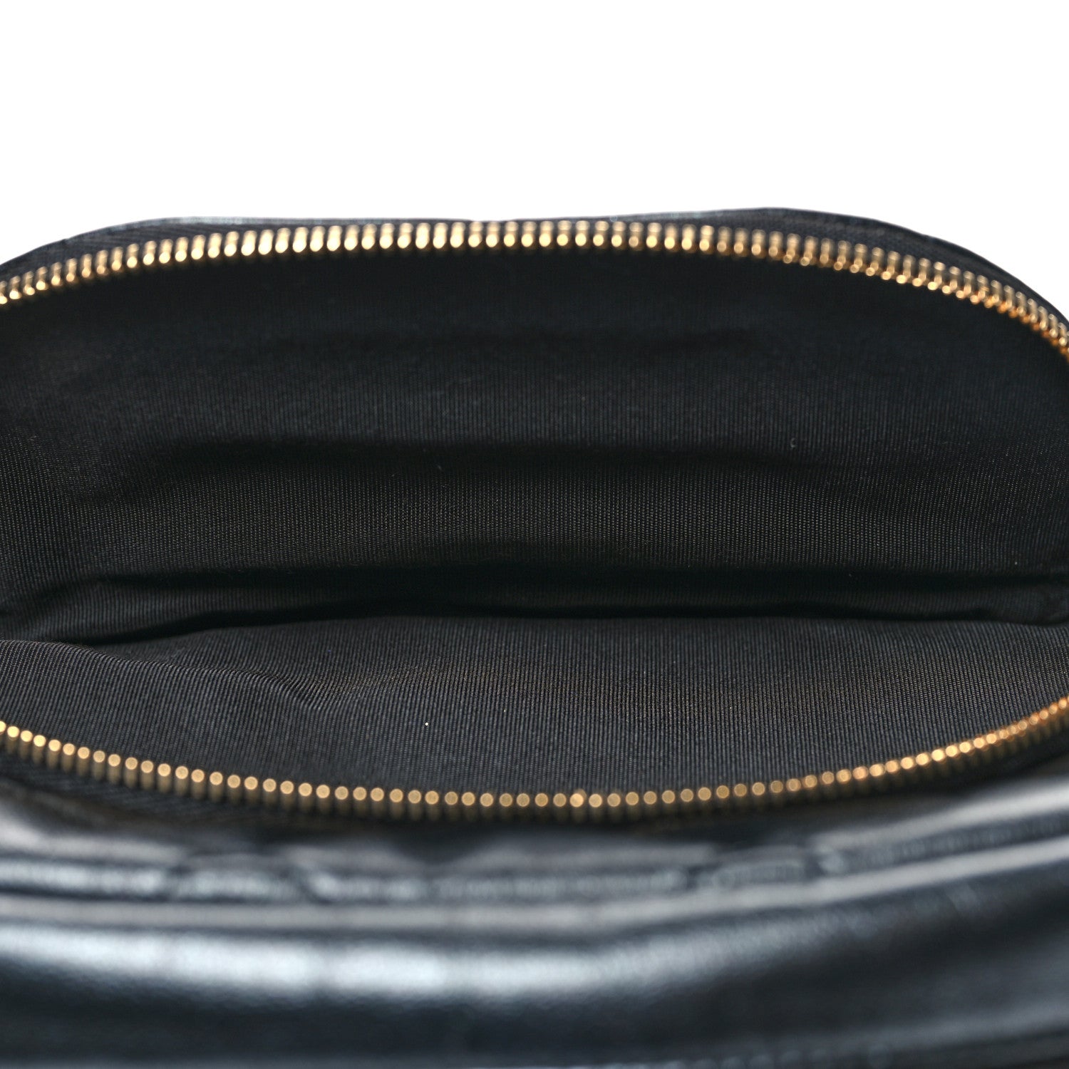 Chanel Iridescent Lambskin Quilted Double Zip Pouch Black 6 of 11