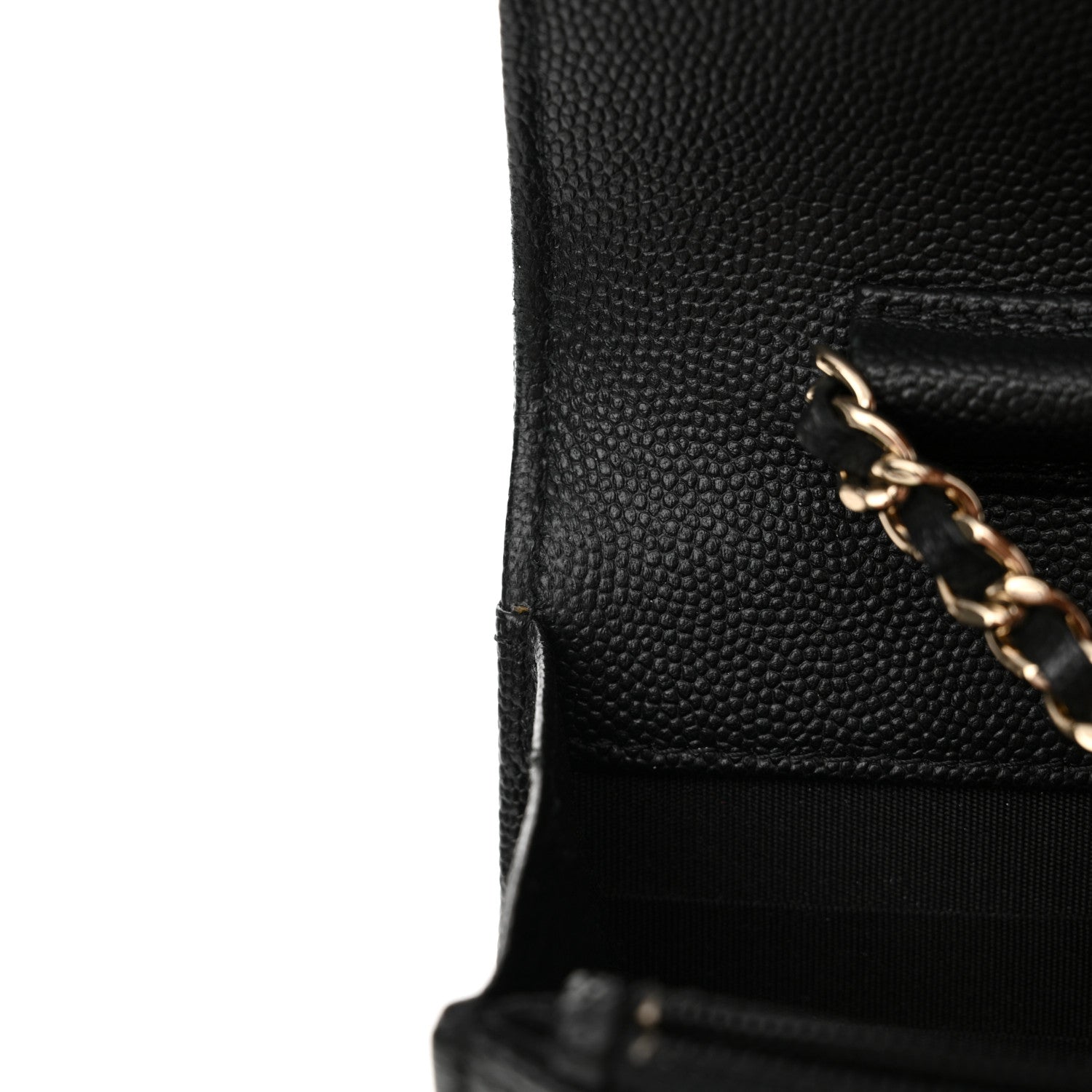 Chanel Caviar Quilted Vintage Mademoiselle Wallet On Chain WOC Black 12 of 14