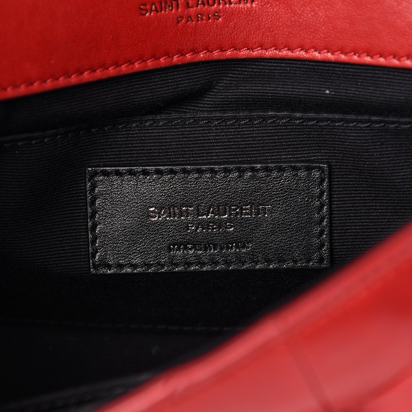 Lambskin Patchwork Monogram Small Jamie Red