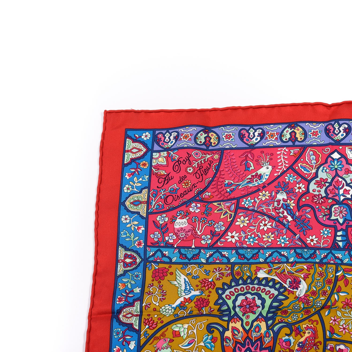 Hermes Silk Au Pays Des Oiseaux Fleurs Scarf 90 5 of 5