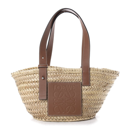 Loewe Raffia Small Basket Tote Bag Natural Tan 1 of 12