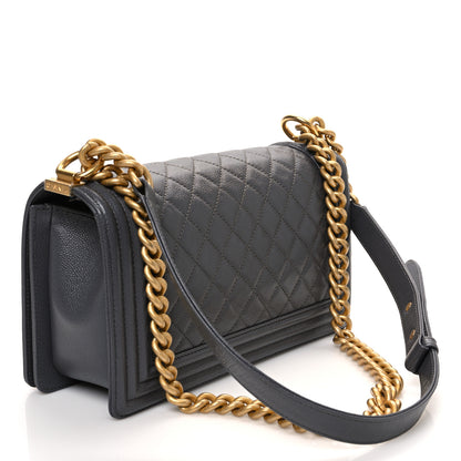 Chanel Caviar Quilted Medium Boy Flap Grey 3 of 10