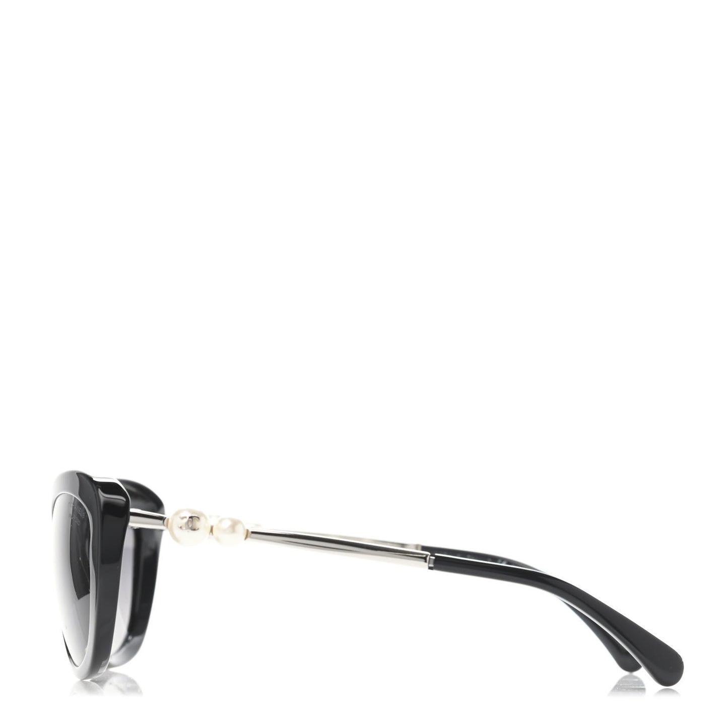 Polarized Cat Eye Pearl Sunglasses 5340-H Black