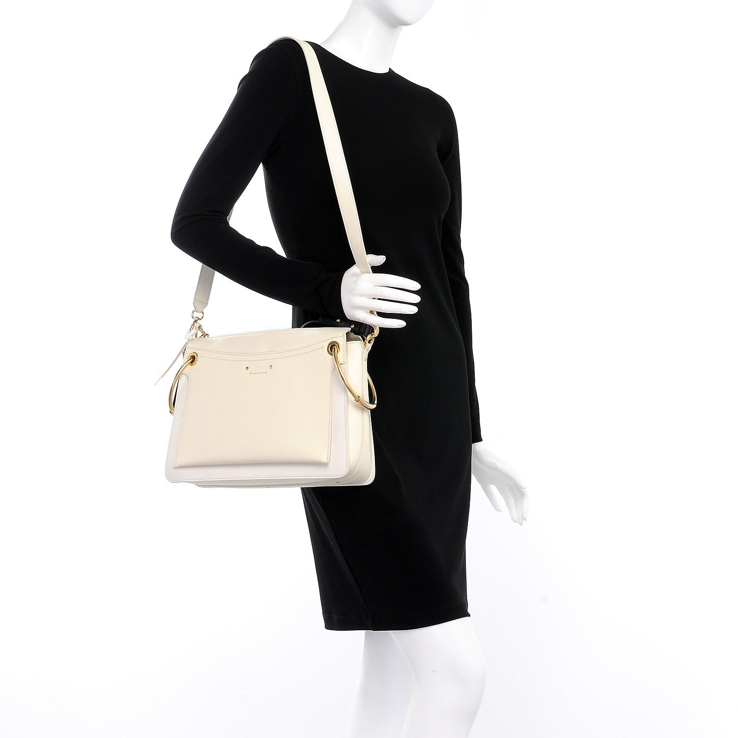 Chloe Calfskin Medium Roy Bag Natural White 2 of 10