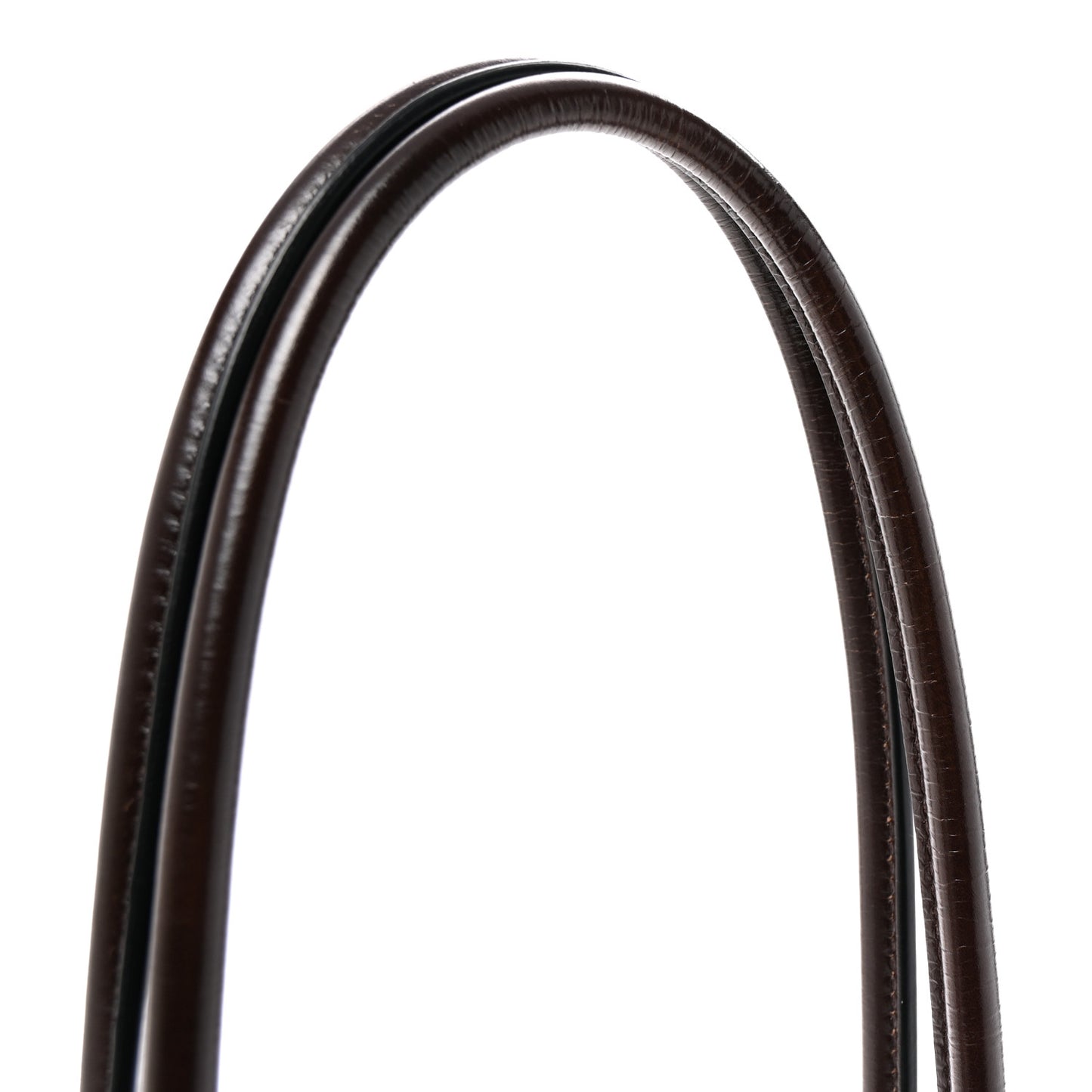 Glossy Calfskin Triangle Medium Bonnie Shoulder Bag Dark Brown