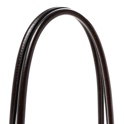 Prada Glossy Calfskin Triangle Medium Bonnie Shoulder Bag Dark Brown 21 of 21