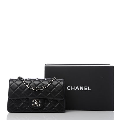 Chanel Lambskin Quilted Mini Rectangular Flap Black 9 of 9