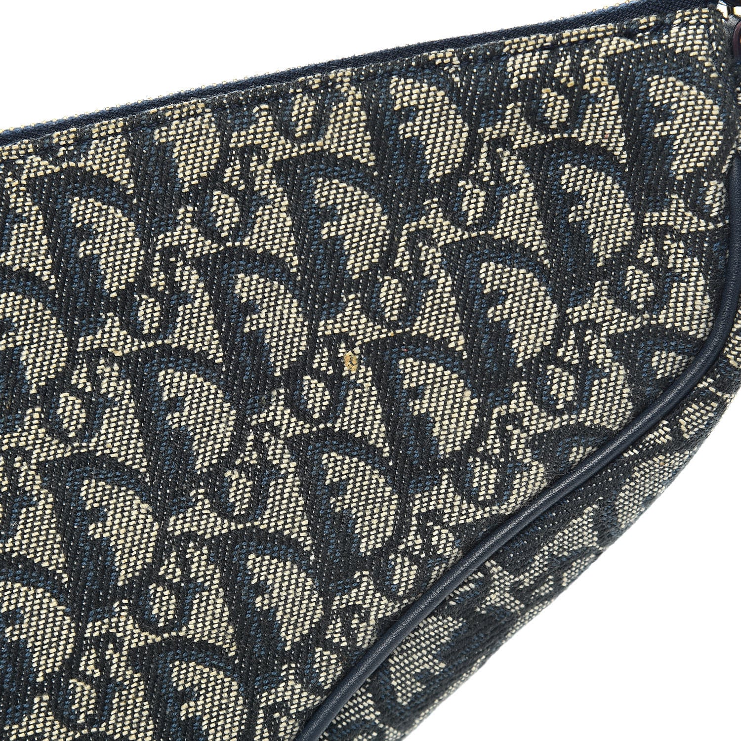 Christian Dior Monogram Mini Saddle Pochette Navy 11 of 11