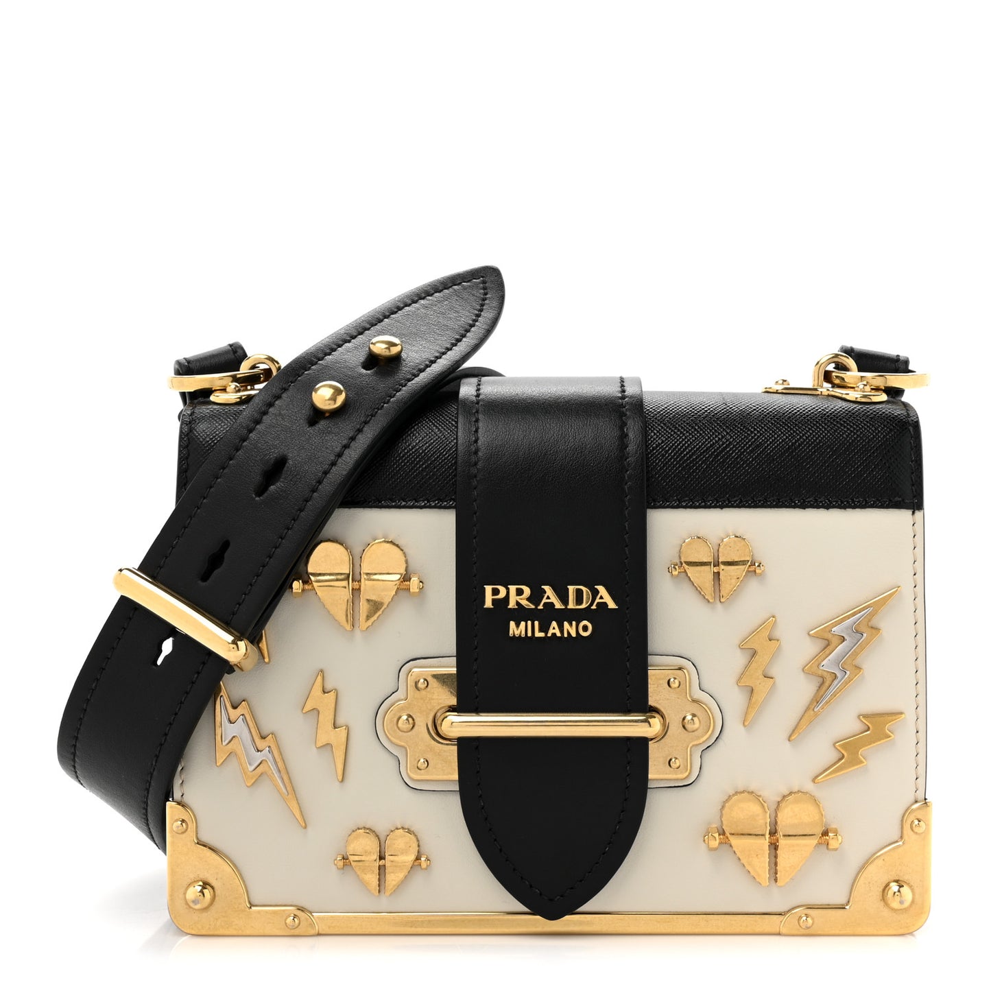 City Calf Cahier Hearts Bag Talco Black