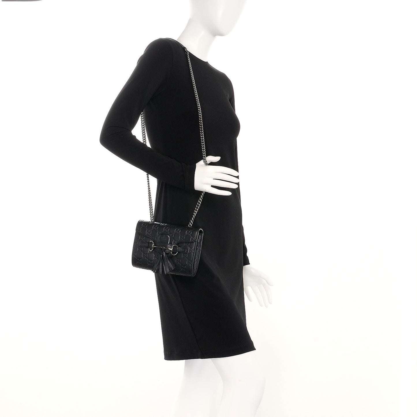 Guccissima Mini Emily Shoulder Bag Black