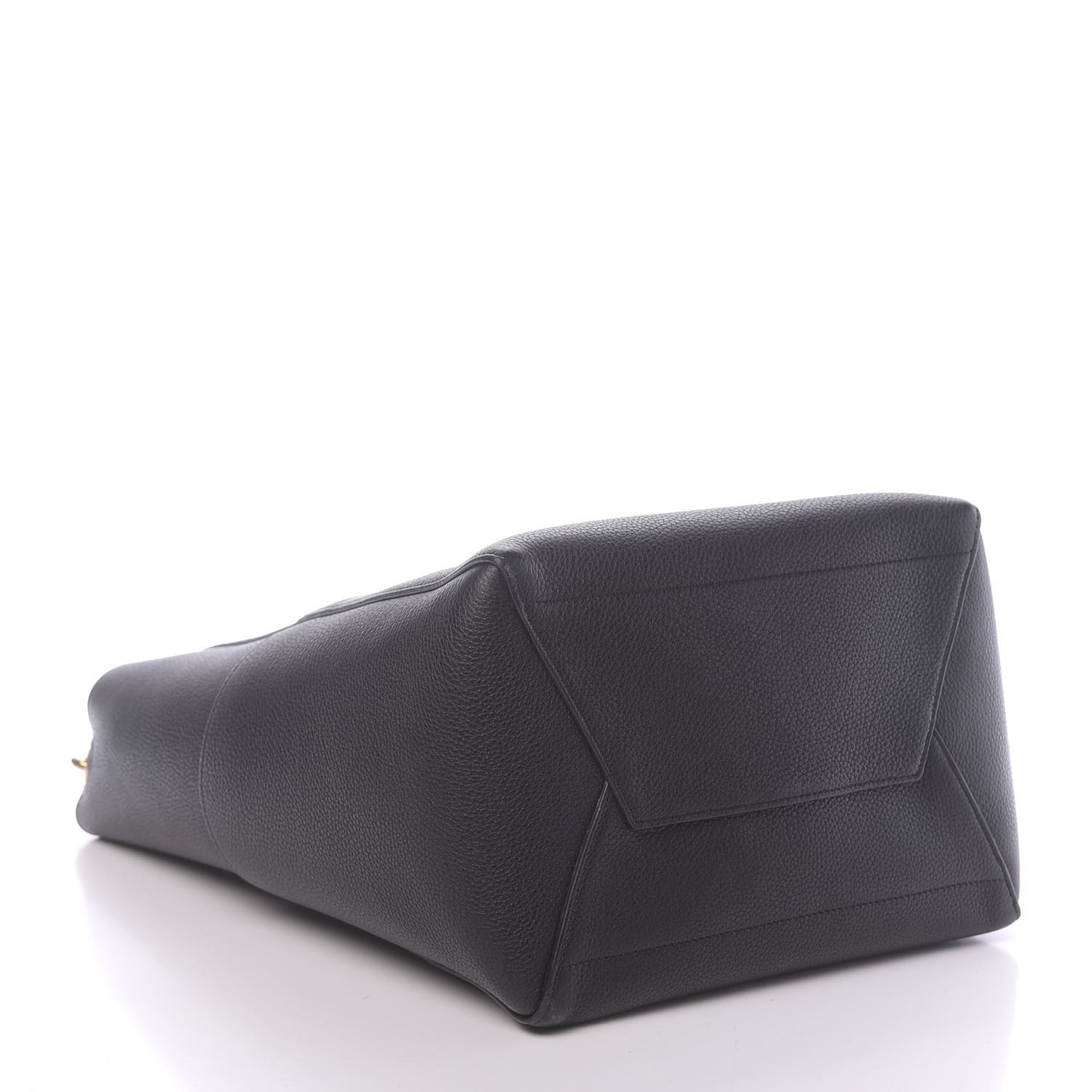 Soft Grained Calfskin Sangle Bucket Bag Black