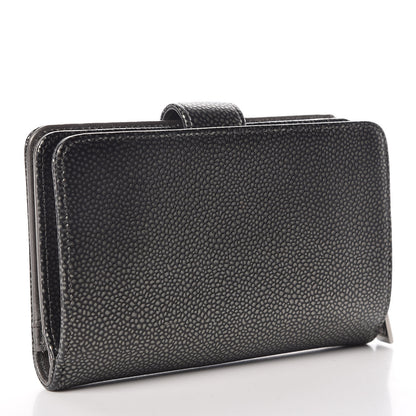 Chanel Caviar Timeless CC Zipped Pocket Wallet Dark Silver 3 of 13