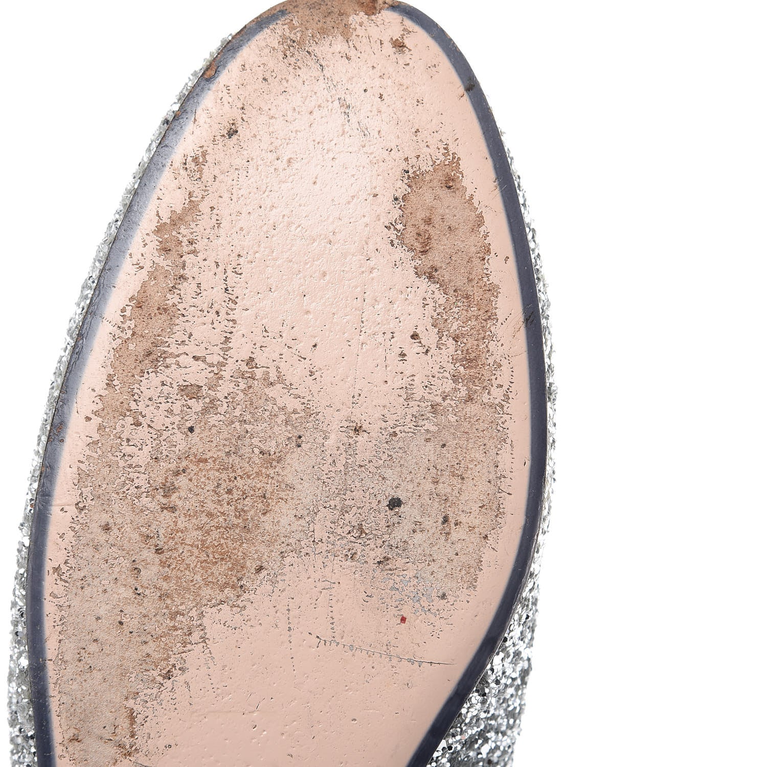 Gucci Glitter Womens Princetown Slippers 39.5 Silver 9 of 15