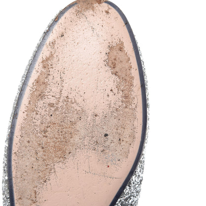 Gucci Glitter Womens Princetown Slippers 39.5 Silver 9 of 15