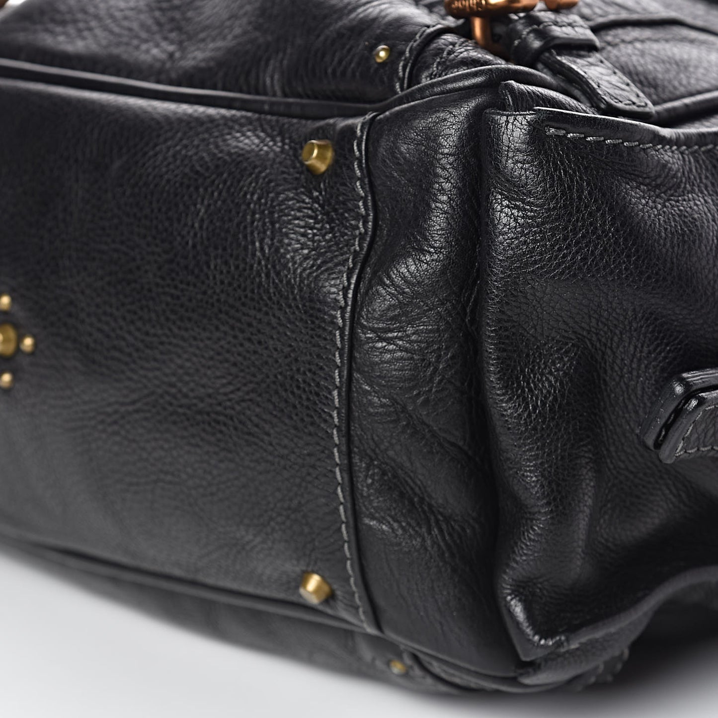 Calfskin Paddington Satchel Black