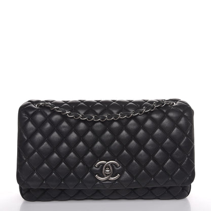 Chanel Iridescent Calfskin Quilted Large New Bubble Flap Black 1 of 9
