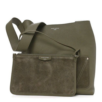 Louis Vuitton LV Touch Calfskin Reversible Verso Hobo H38  Khaki Green 3 of 10