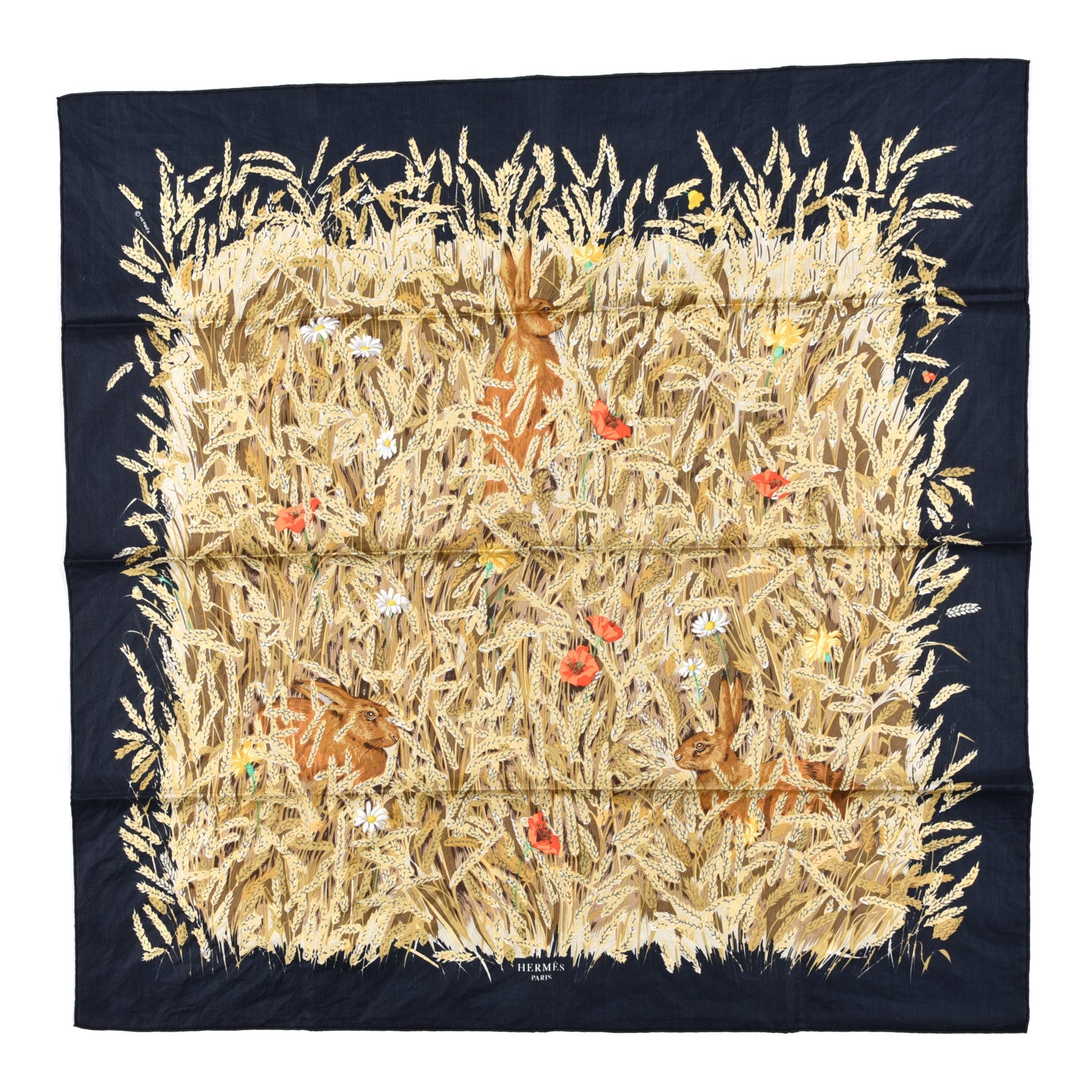 Hermes Silk Les Bles Scarf 90 1 of 4