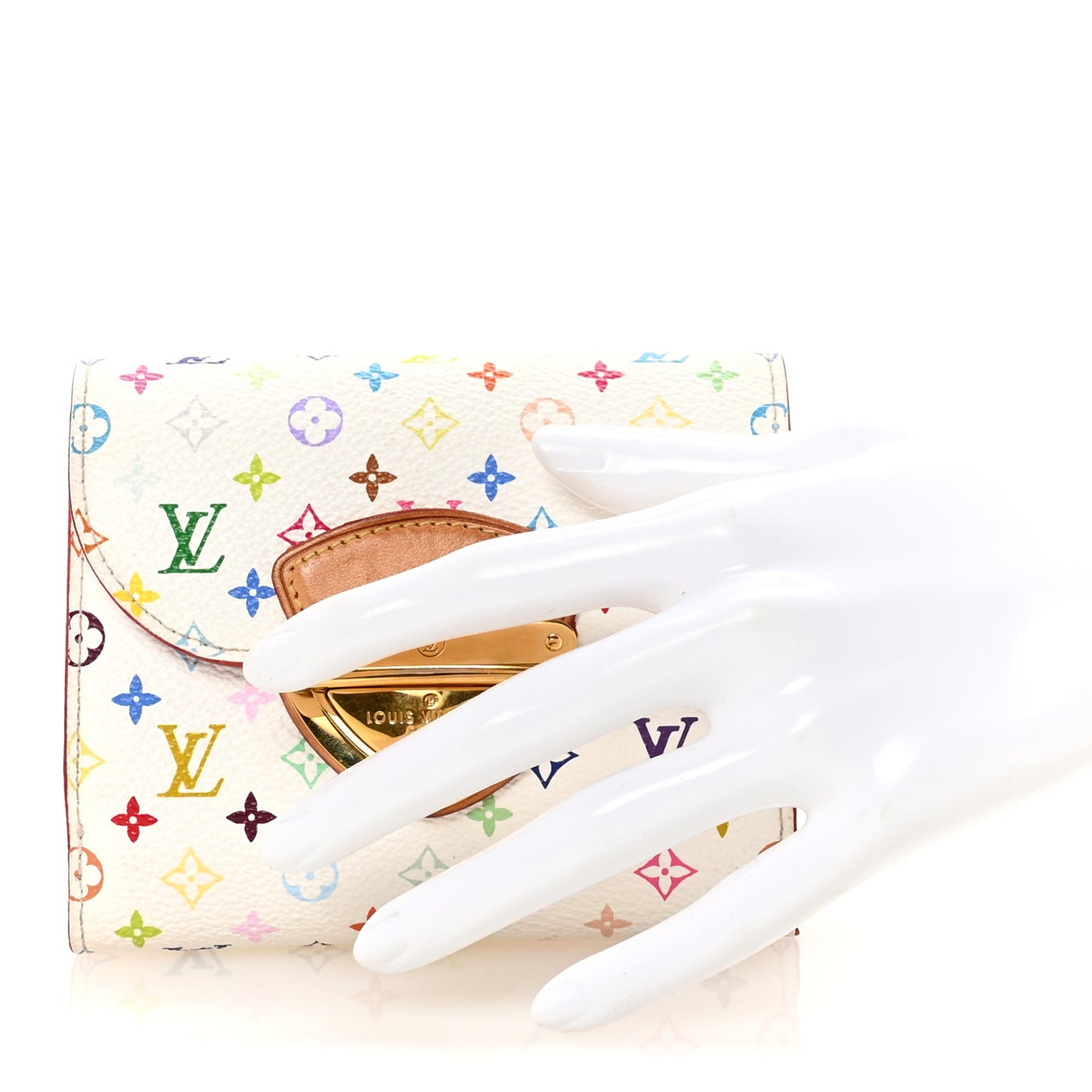 Monogram Multicolor Joey Wallet White Litchi
