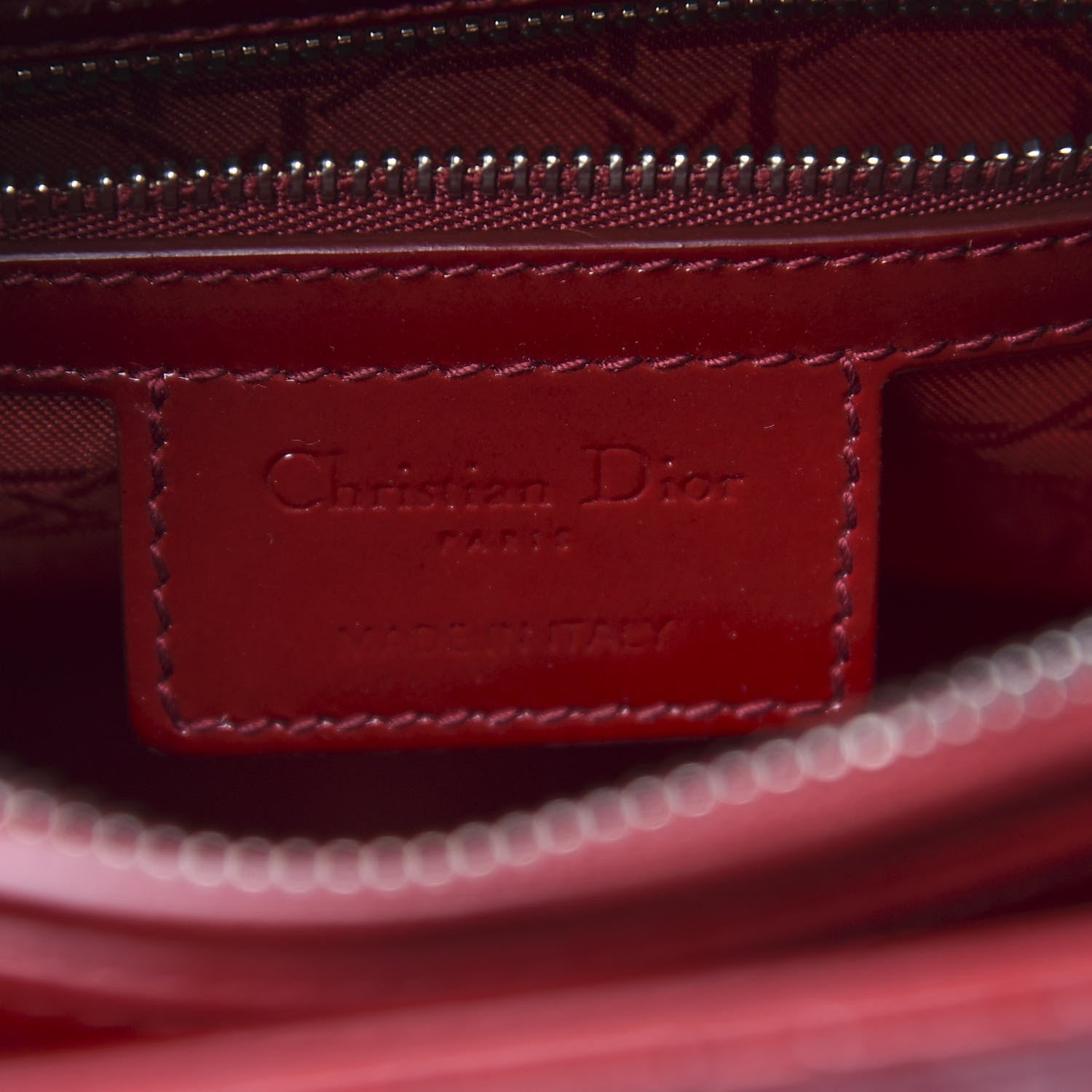 Christian Dior Patent Cannage Medium Lady Dior Red 5 of 9