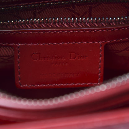 Christian Dior Patent Cannage Medium Lady Dior Red 5 of 9
