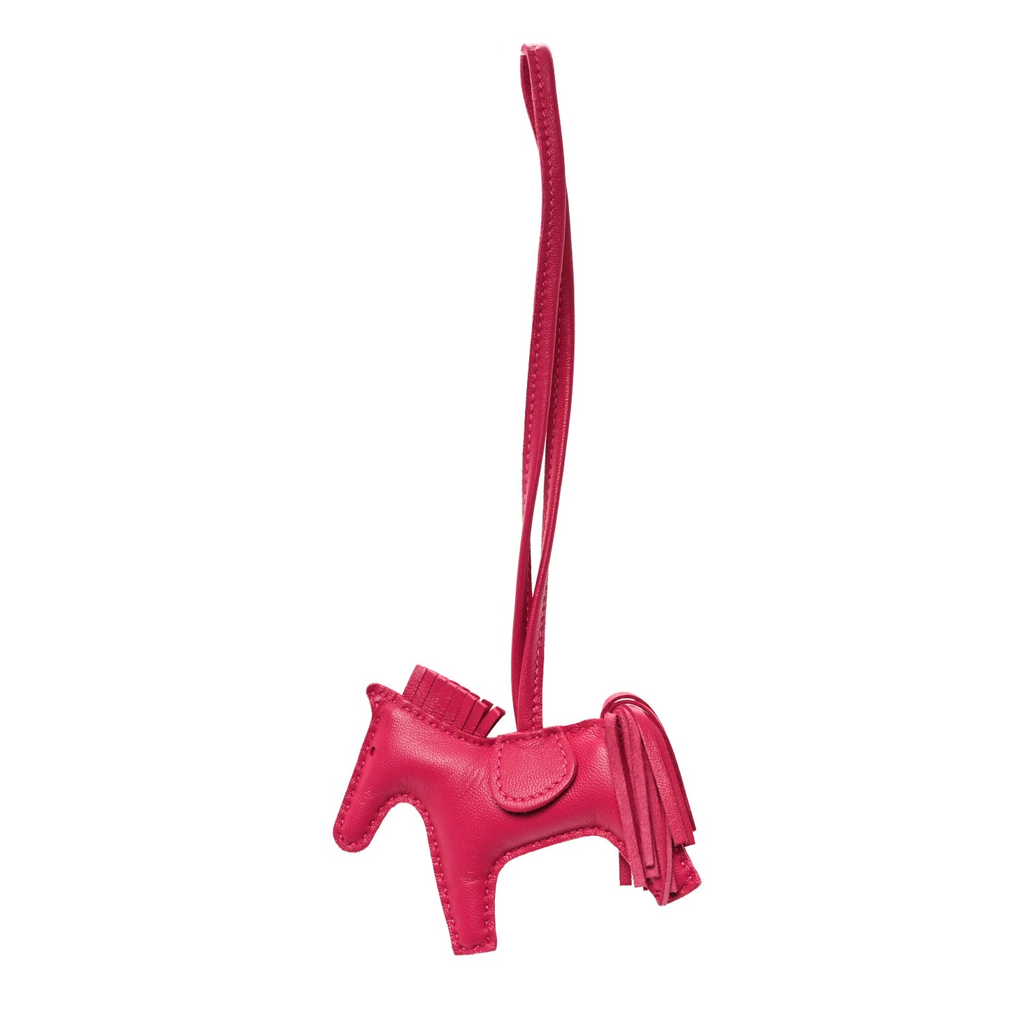 Milo Lambskin Grigri Rodeo Horse Bag Charm PM Rose Mexico
