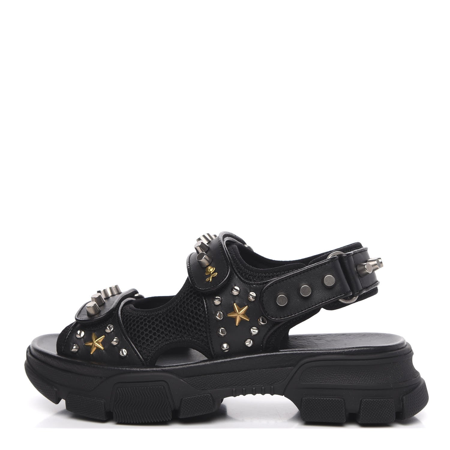 Gucci Technical Studded Canvas Calfskincandals 7 Black 1 of 8