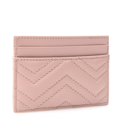 Gucci Calfskin Matelasse GG Marmont Card Holder Perfect Pink 2 of 6