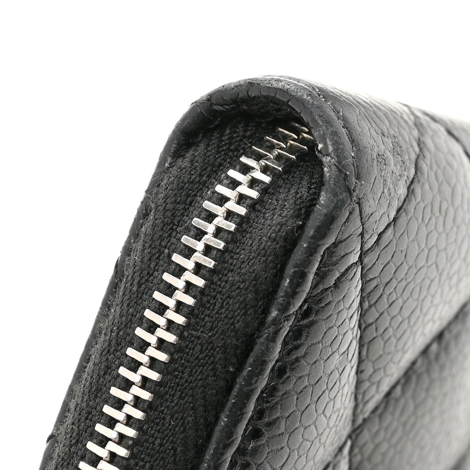 Chanel Caviar Quilted Zip Coin Purse Black 9 of 10