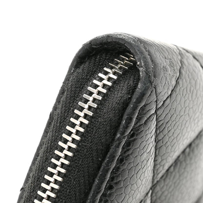 Chanel Caviar Quilted Zip Coin Purse Black 9 of 10