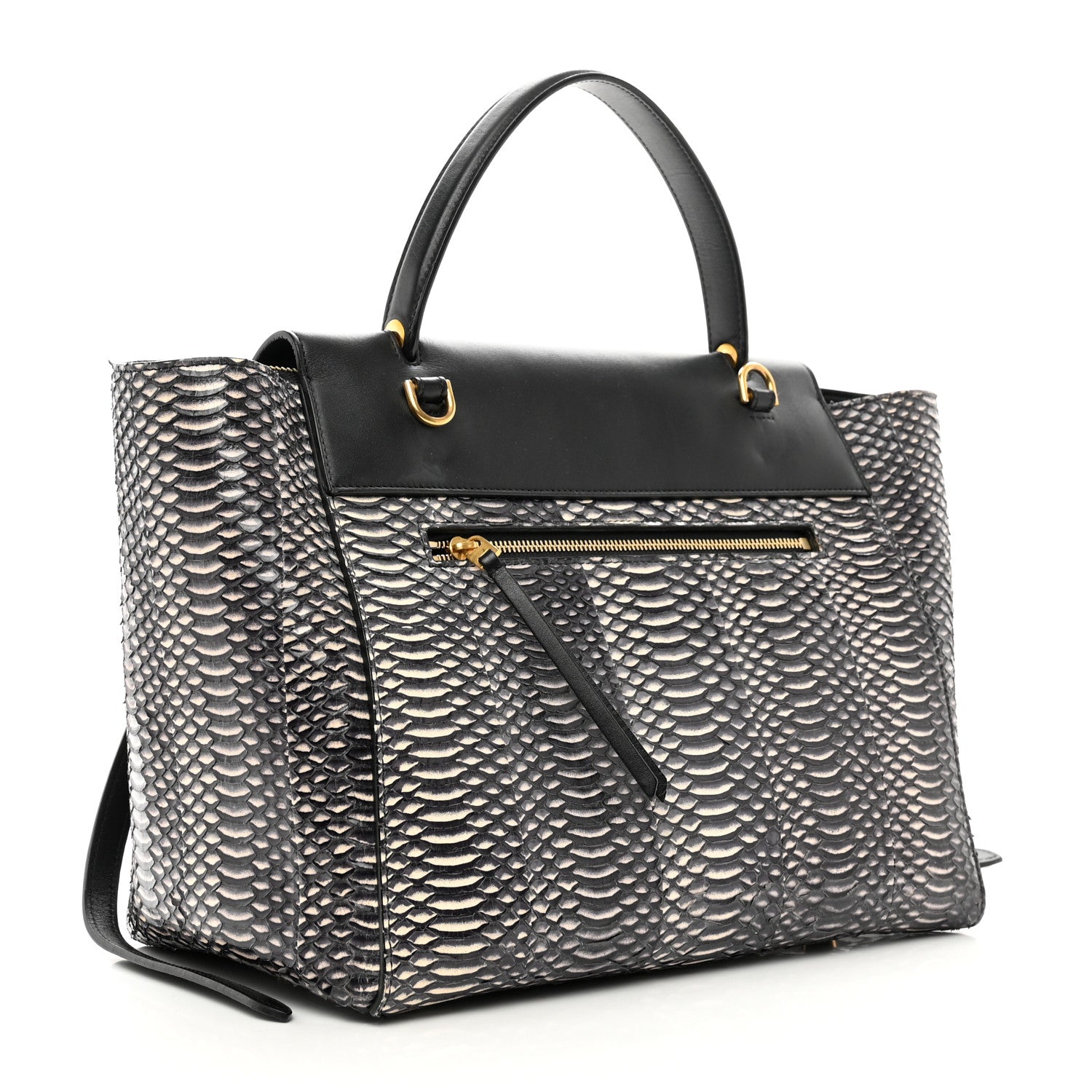 Celine Watersnake Mini Belt Bag White Black 3 of 11