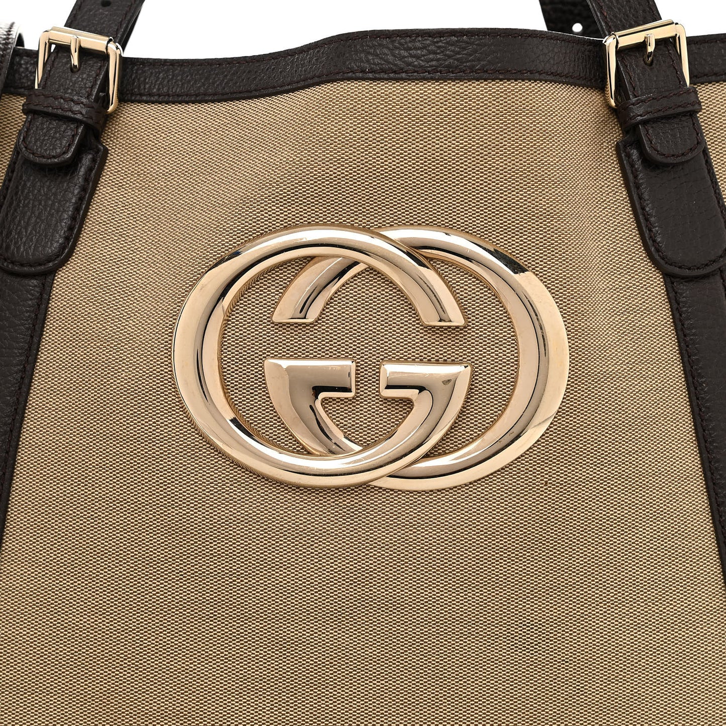 Canvas Britt Tote Dark Brown