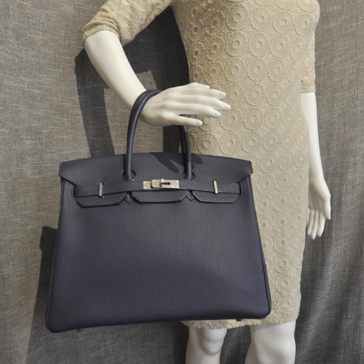 Taurillon Togo BIRKIN 35 Navy